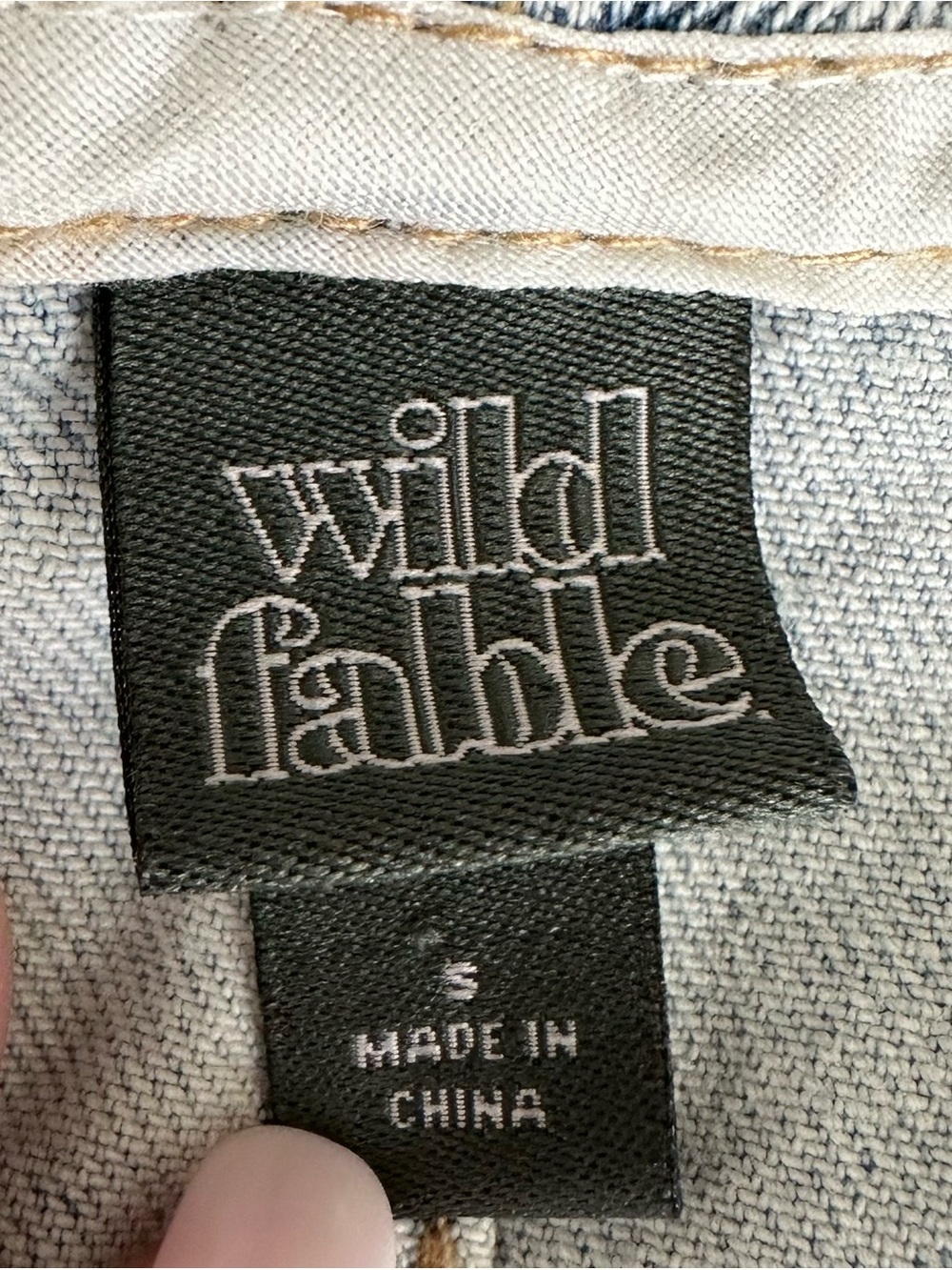 Wild Fable Floral Denim Bustier Crop Top Size Small - Picture 7 of 8
